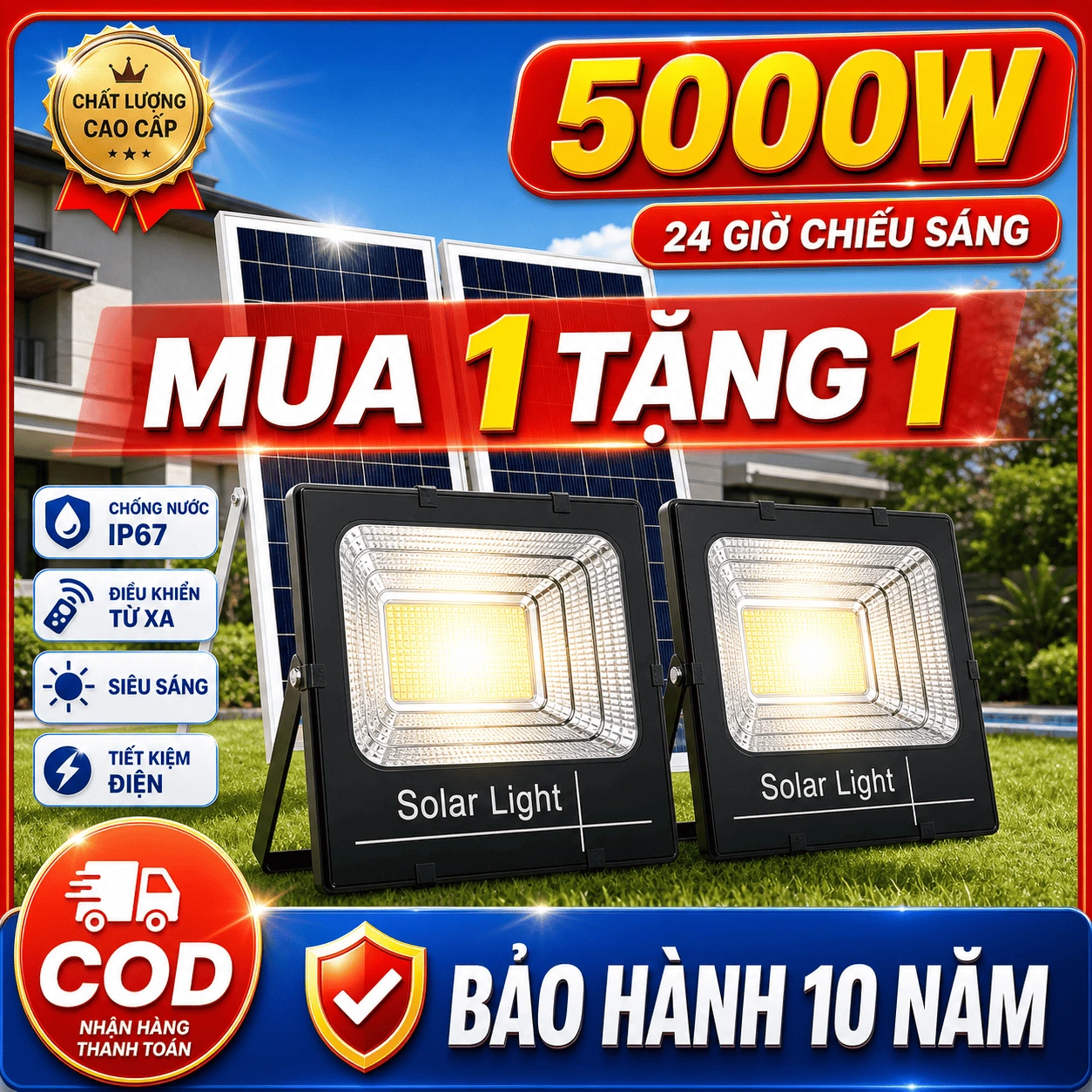 越南太阳能照明商品的本地化促销视觉